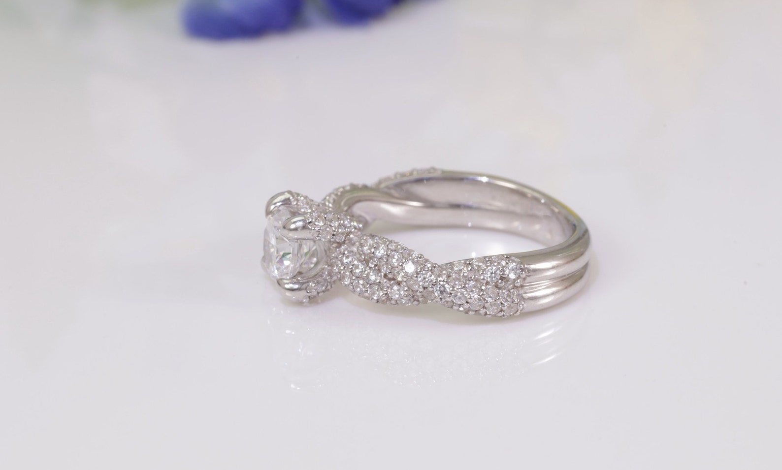 0.84 CT Petite Twisted Diamond Engagement Ring, Unique Sustainable Diamond Ring for Women, Promise Ring, Anniversary Gift